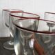 Lot of 6 old Bistro nineteenth ball glasses thick blown