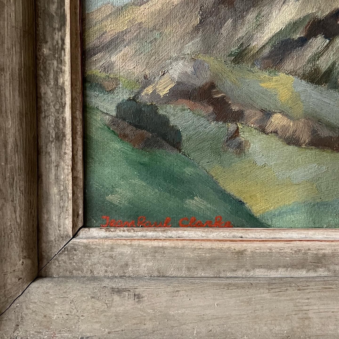 Mountain Landscape by Jean Paul Clarke, oil on canvas