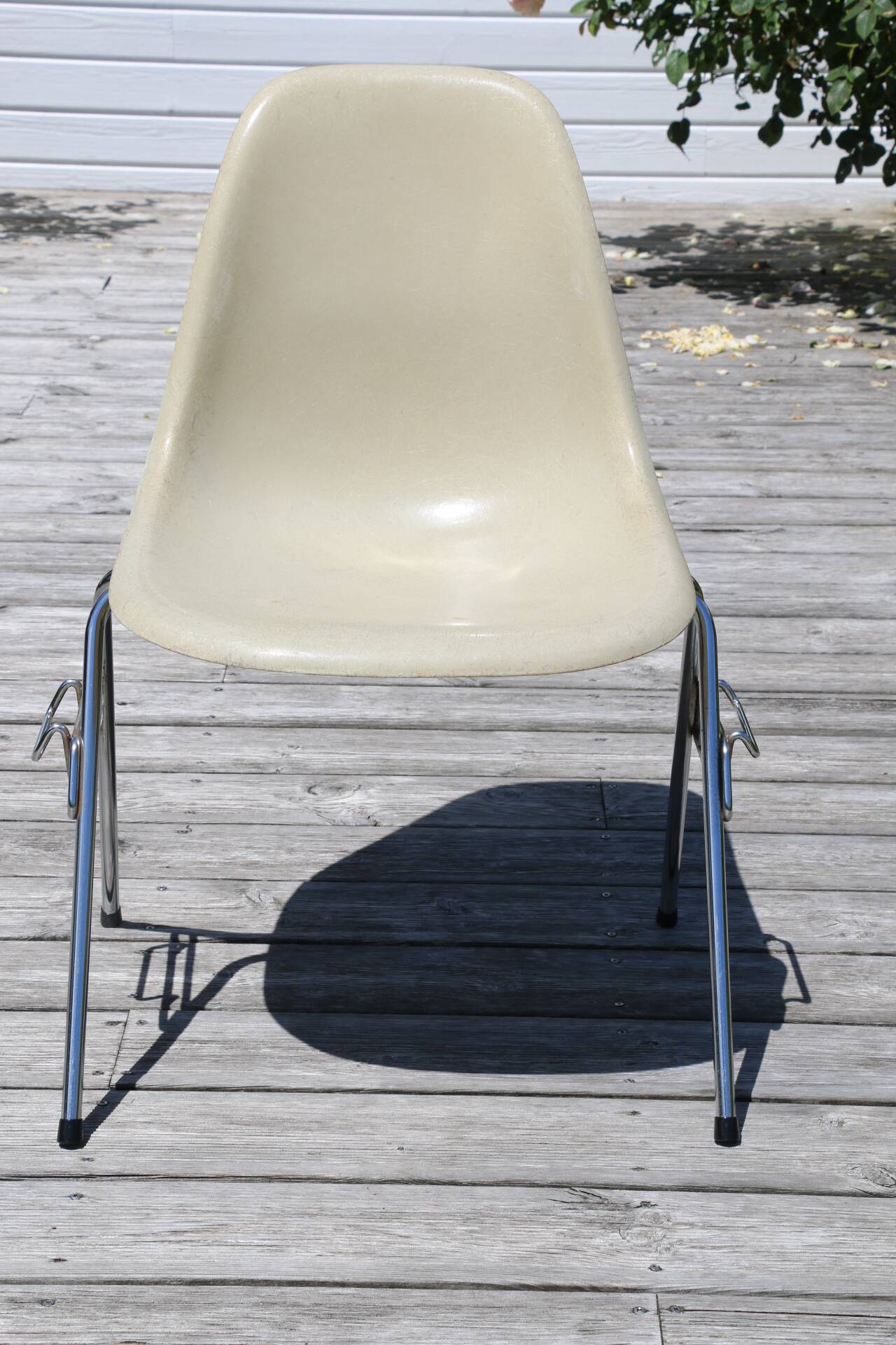 Eames cream shell chair Herman Miller