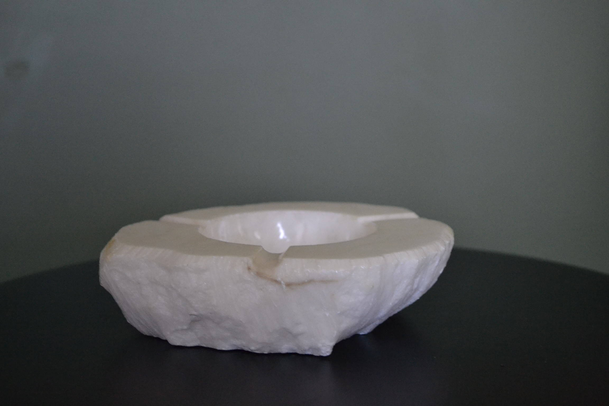 White onyx ashtray
