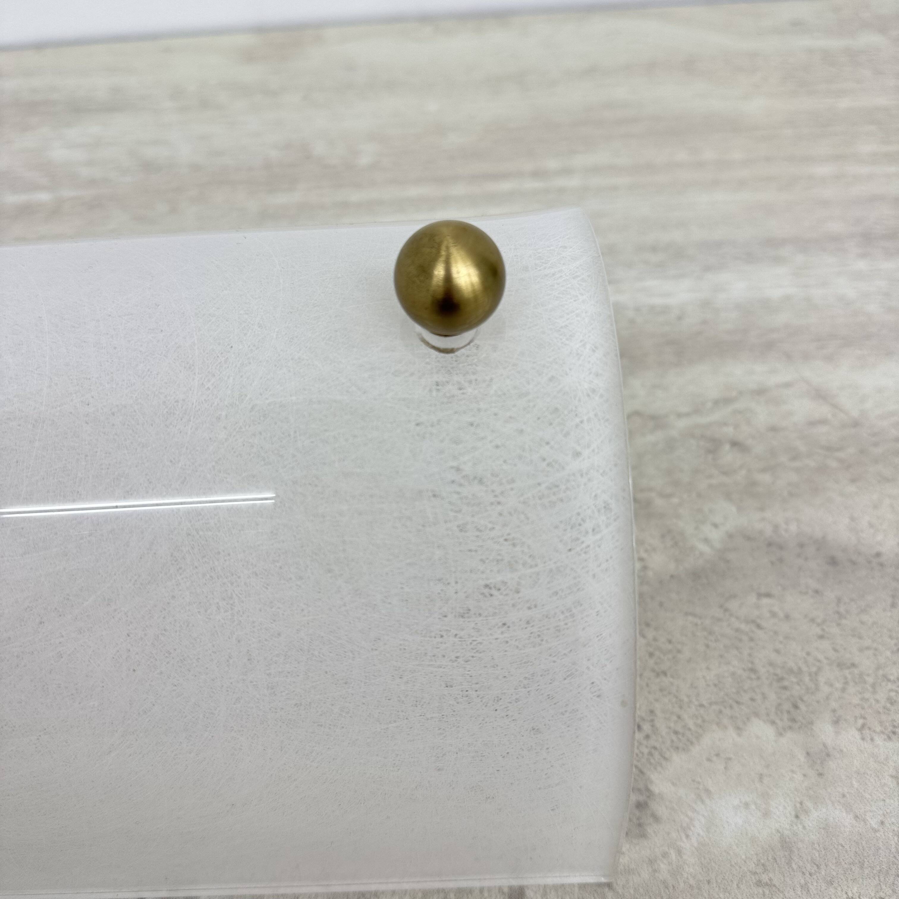 Vintage lucite and brass wall lamp ,1970s