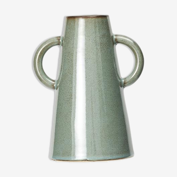 Green ceramic vase 20cm