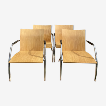 Beech armchairs