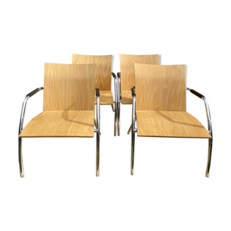 Beech armchairs