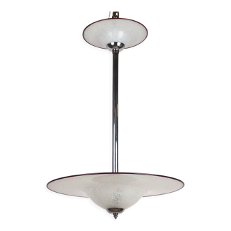 Art Deco chandelier in Clichy glass