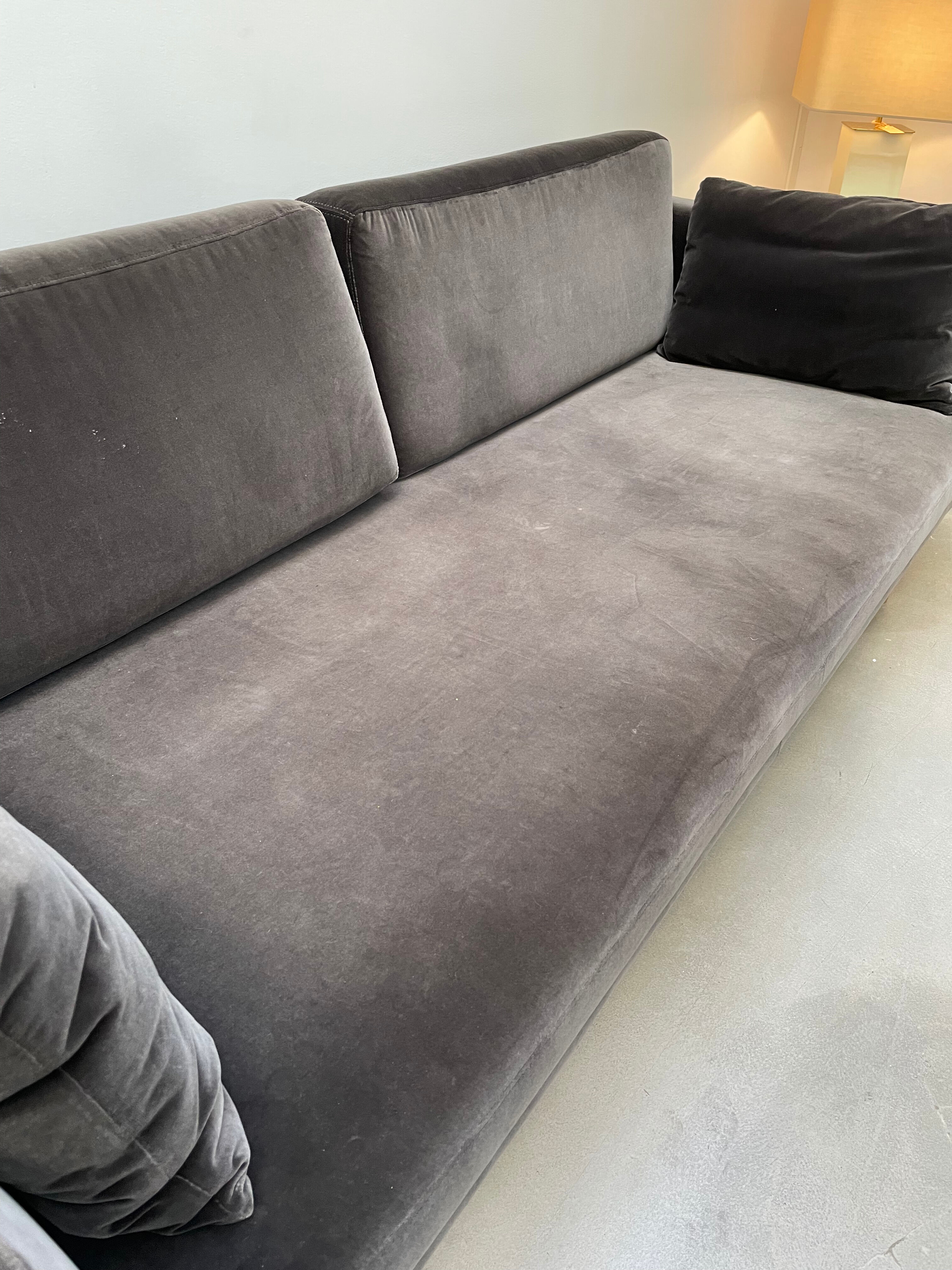 Sofa 210 solid oak navy blue