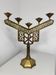 Antique Art Deco Brass Altar Chandelier – 5 Lights – Chrism Symbol