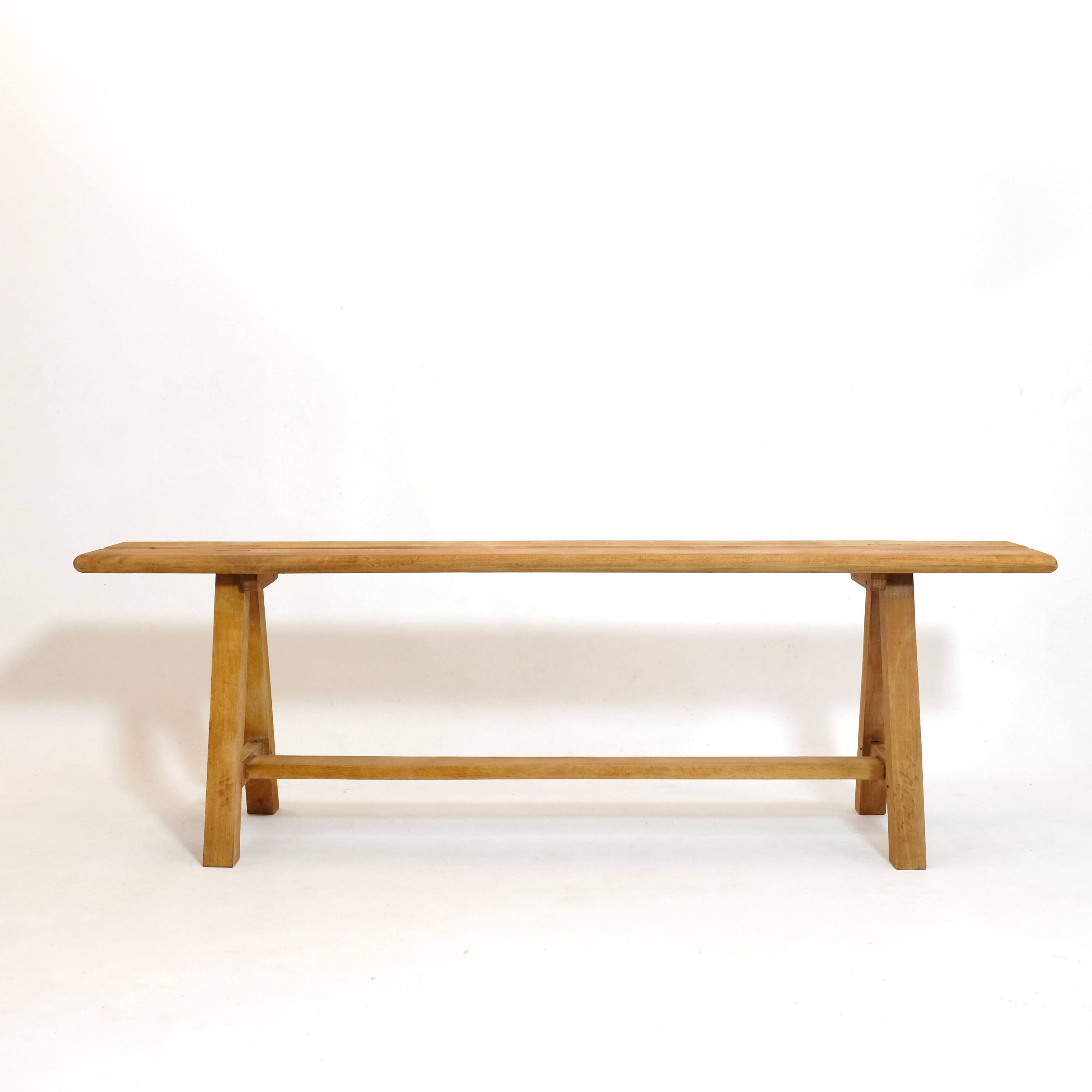 3-seater bench in solid wood from the 80s-90s.