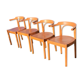 Series of 4 Baumann armchairs