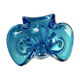 Cendrier sculptural en verre soufflé bleu 1960-1970