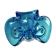 Cendrier sculptural en verre soufflé bleu 1960-1970