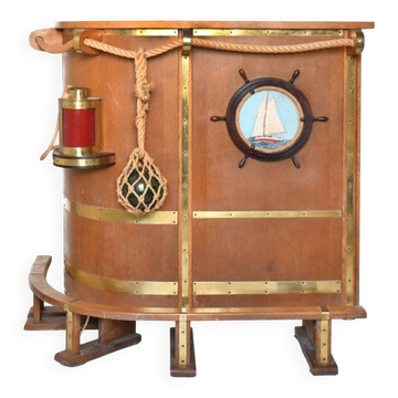 Meuble bar à décor marine