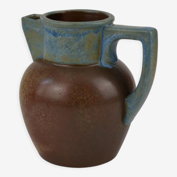 Two-tone stoneware pitcher by Louis Lourioux