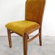 Set de 4 chaises Art Déco en placage de racine de noyer, velours