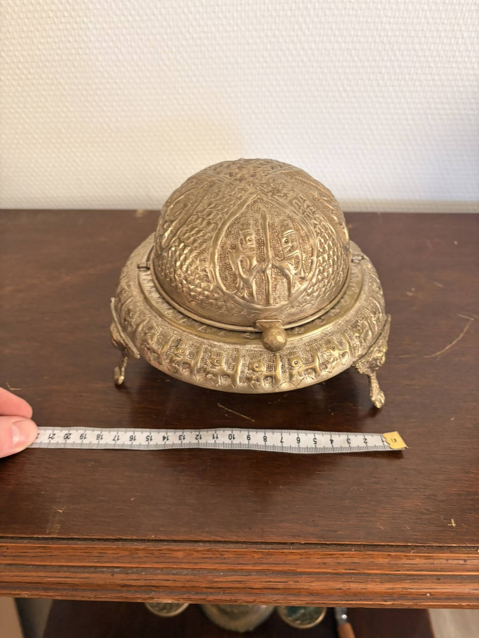 Ancien Plat Service Beurre Caviar Perse Persan Oriental