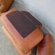 Vintage loft leather armchair DUVIVIER