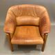 Scandinavian chair teak and leather design 1960