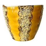 Vintage ceramic pot cover Big fire