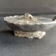 Gravy boat or oyster butter dish – Maurice Gouaillé – Silver plated metal & satin glass