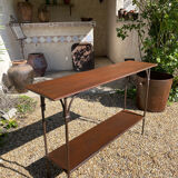 Handcrafted wrought iron console table