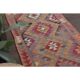 1970s Turkish Oushak Handmade Wool Cotton Pink Runner Rug 94x322