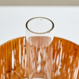 Table lamp with raffia shade