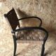 Vintage armchair with woven cord and wooden frame, Axel Larsson, circa 1960.