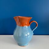 blue glazed ceramic carafe / blue glazed ceramic vase