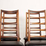 Set of 4 Danish Liz chairs in rosewood by Niels Kofoed, 1960s.