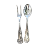 Paire de couverts de service en argent