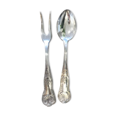 Paire de couverts de service en argent