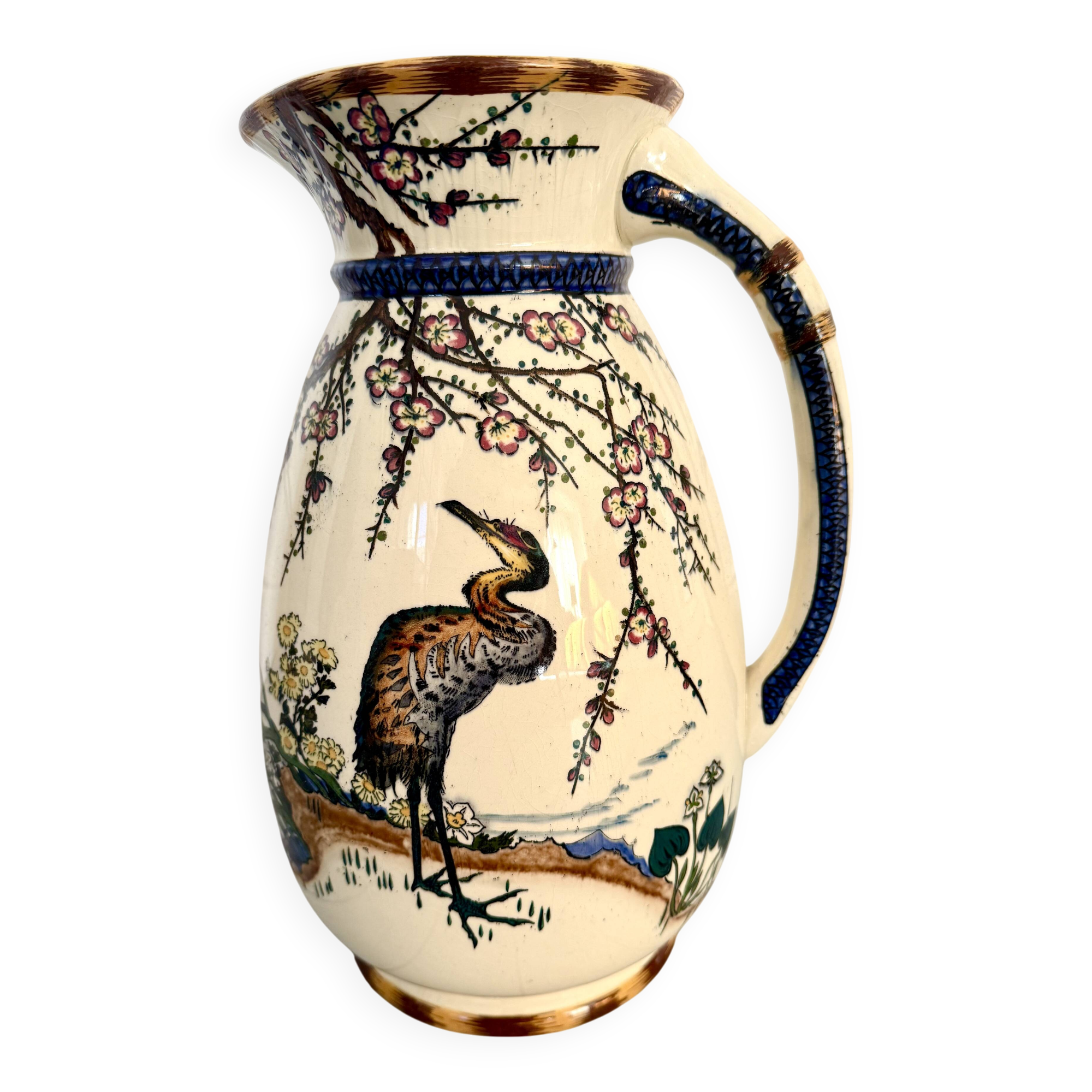 Félix Bracquemond Vase or pitcher Egyptian model by Creil & Montereau