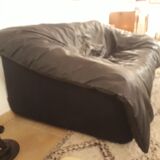 Blur Blur couch line roset leather black full grain