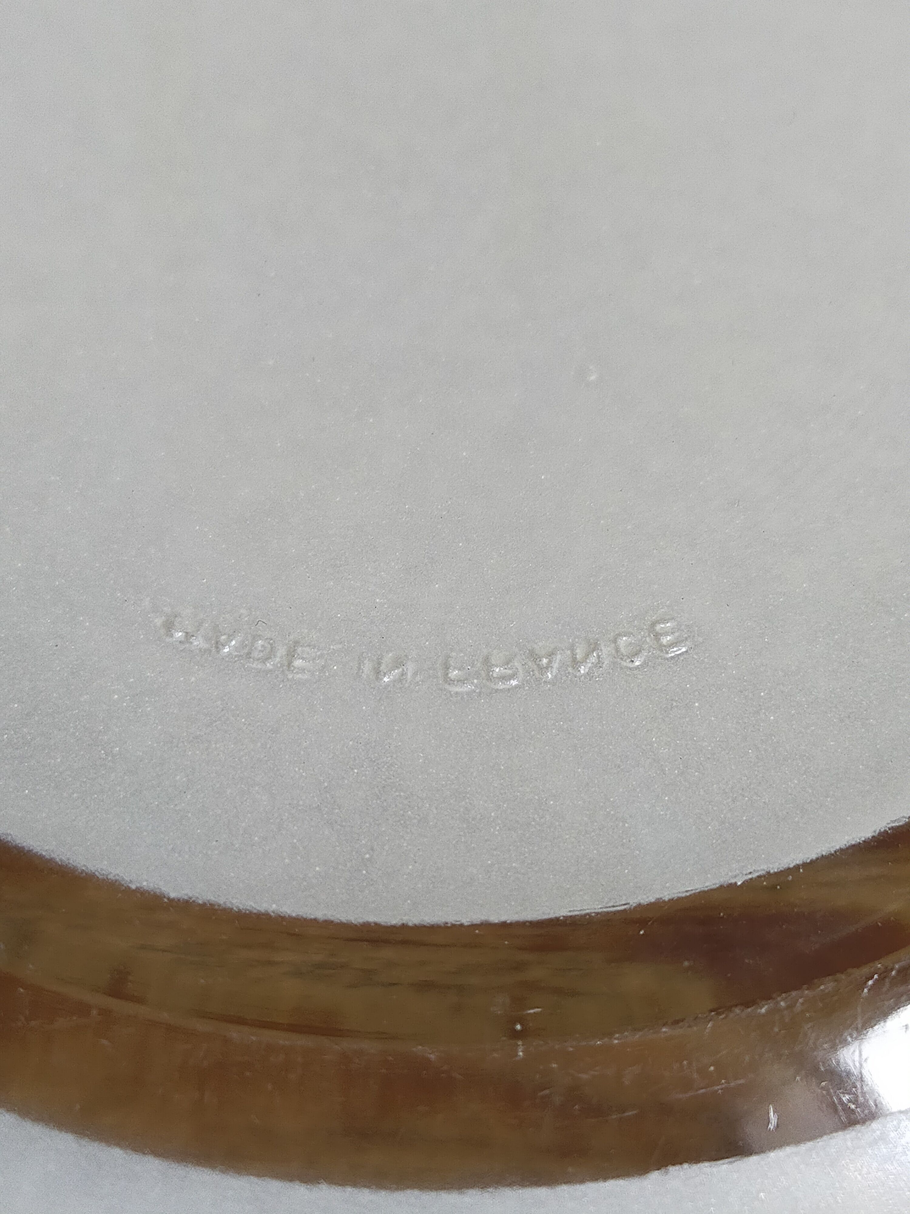 Eight Duralex dessert plates in 60s painted glass