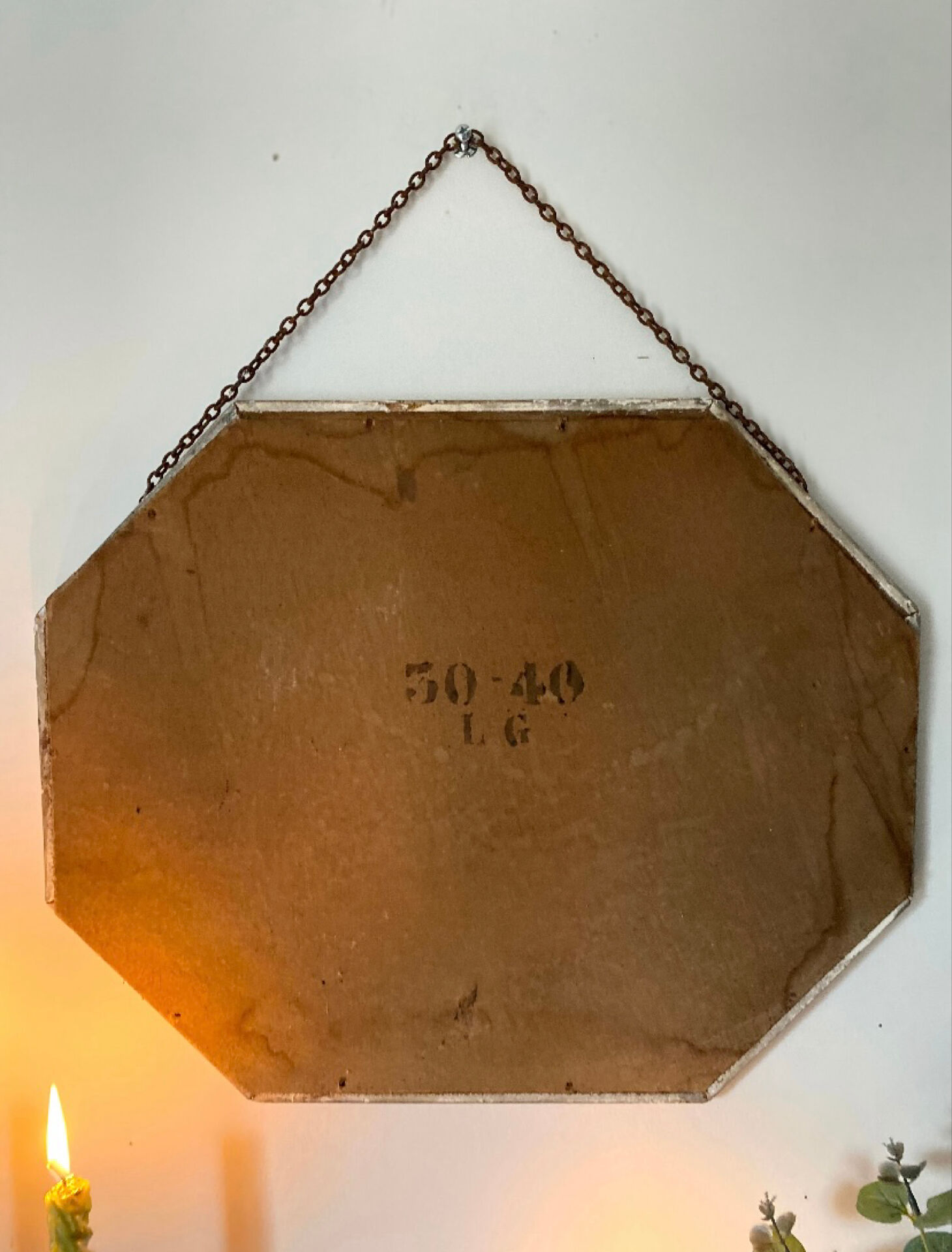 Octagonal vanity mirror 1950