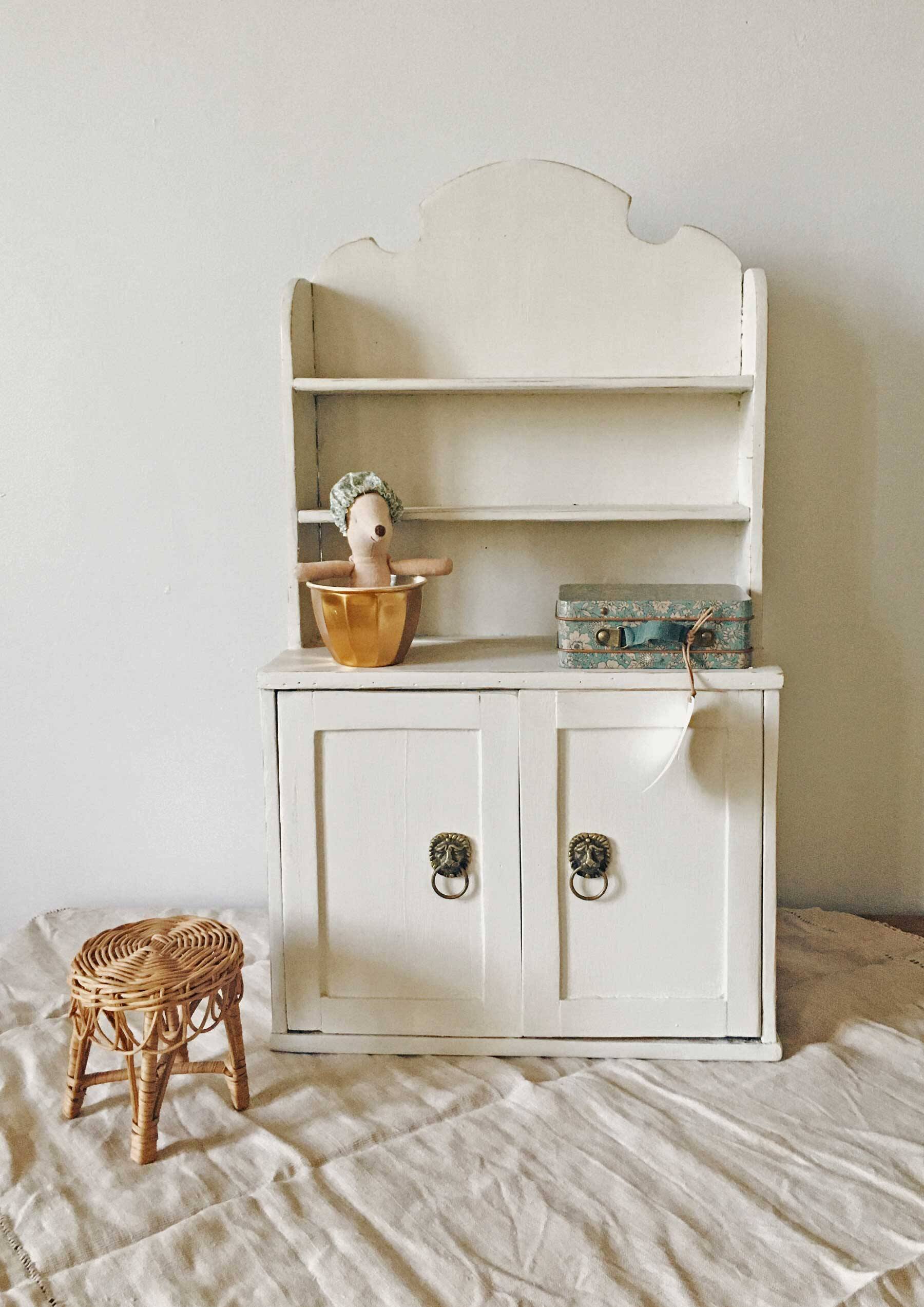 Vintage doll's cabinet sideboard