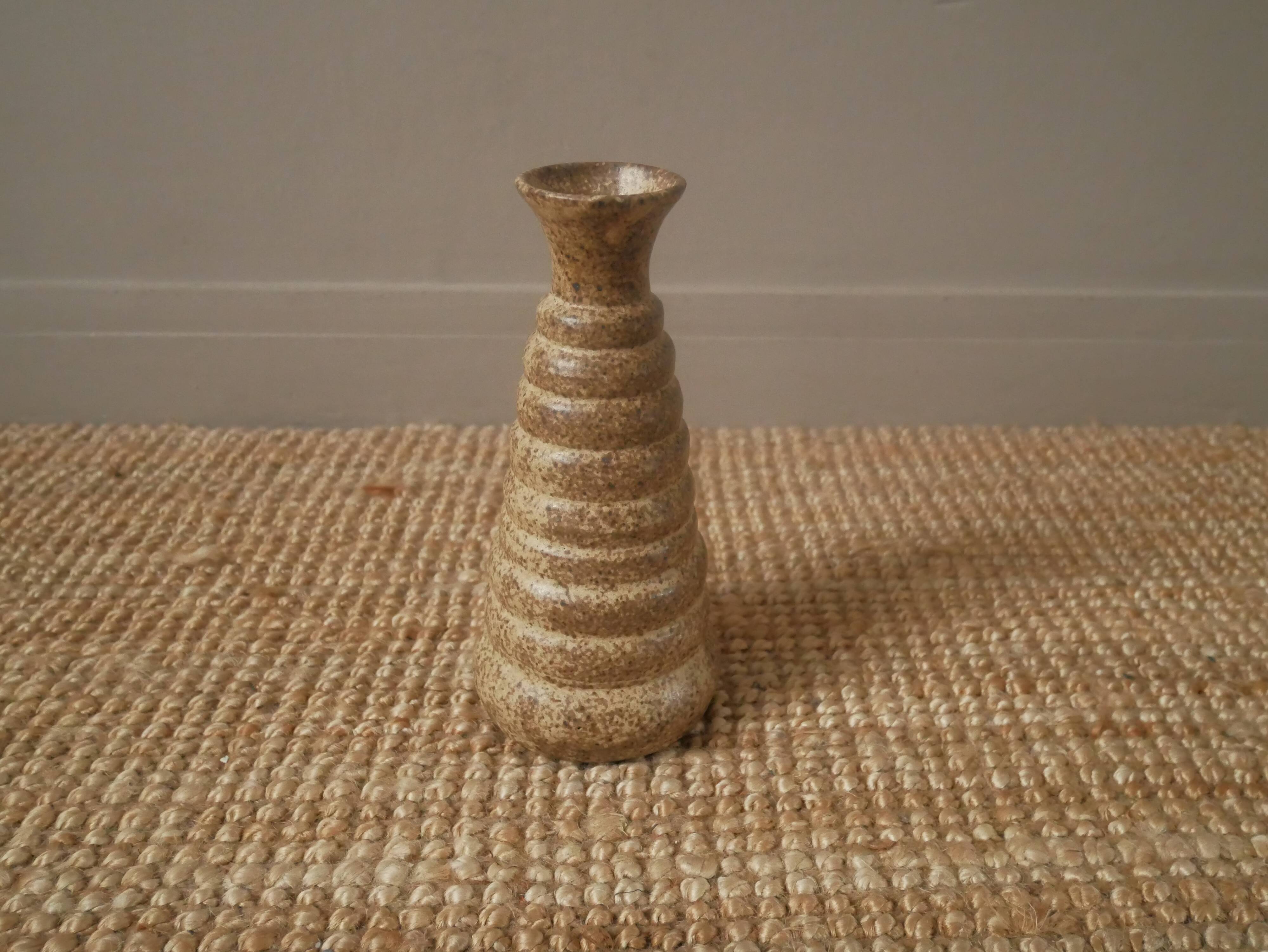 Ceramic soliflore vase handcrafted Scandinavian country decoration handmade pottery