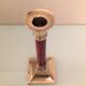 Wooden and brass candle holder art deco style