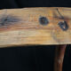 Banc brutaliste en bois d'arbre