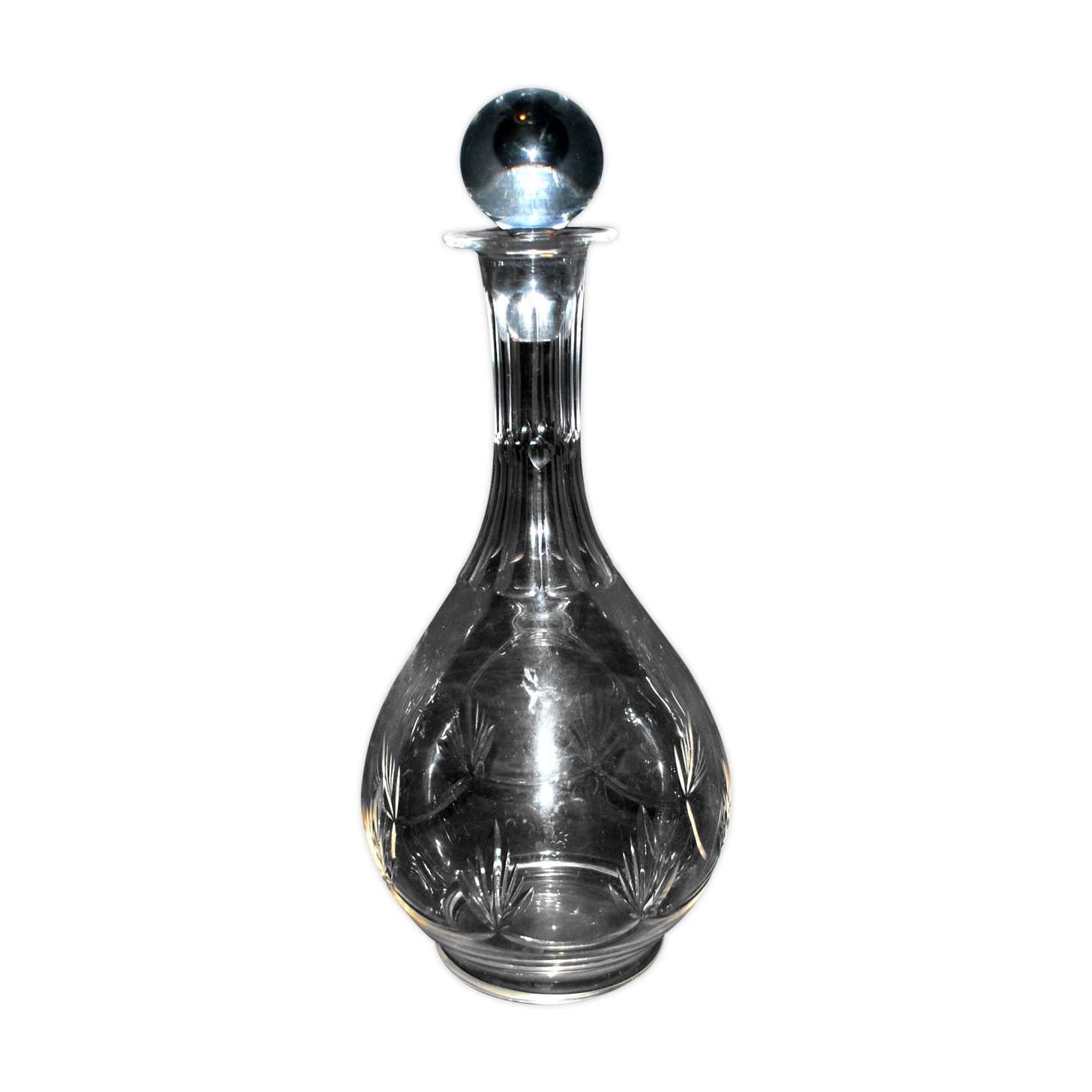 Vintage wine carafe in cut crystal 24.5 cm