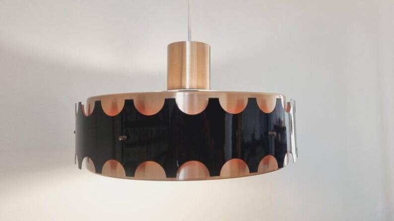 Grand pendentif mid-century, Jo Hammerborg, Danemark, années 1970