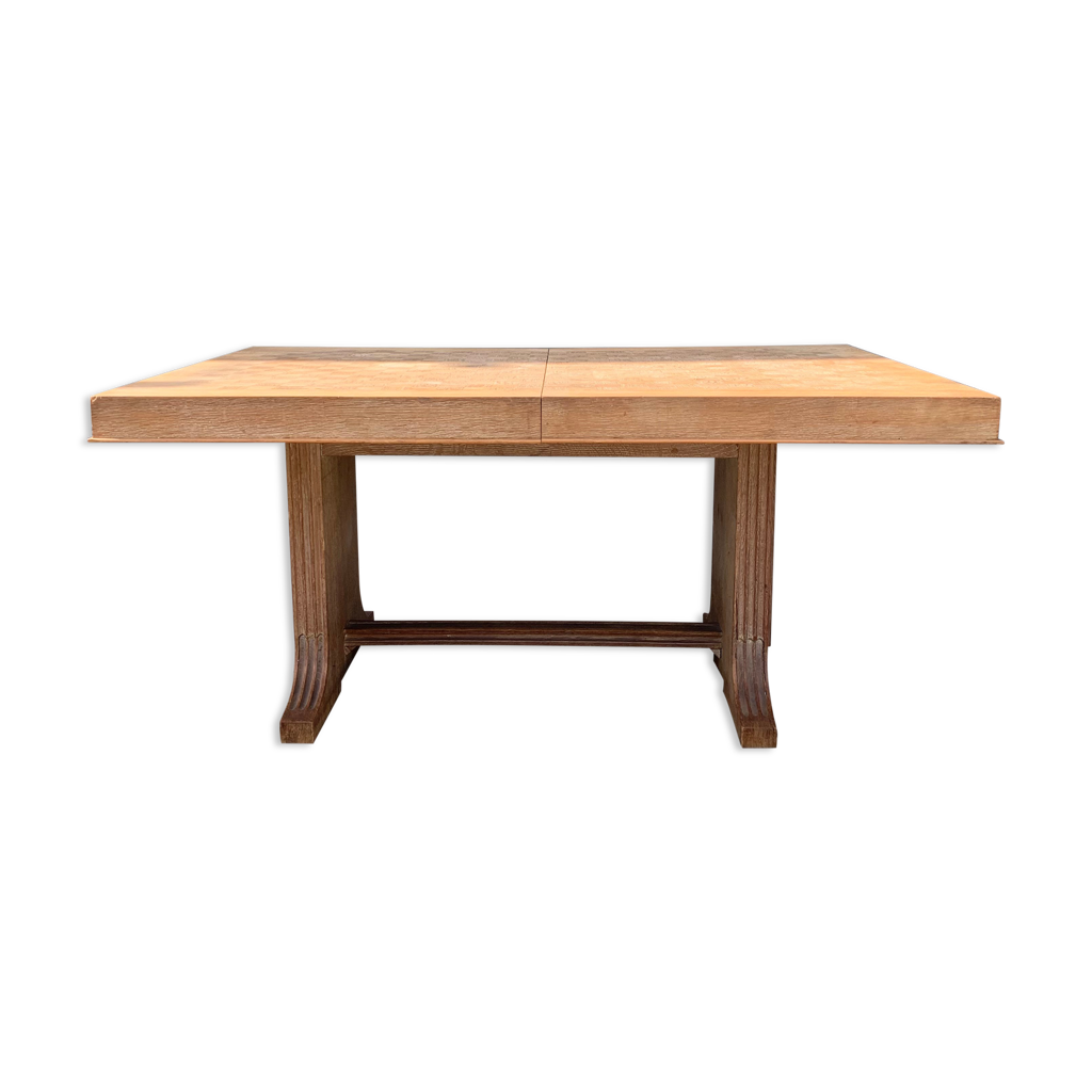 Art Deco dining table in cerused oak circa 1940 | Selency
