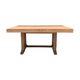 Table à manger art déco en chêne cérusé vers 1940