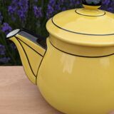 Théière / cafetière style Art Déco jaune et noire