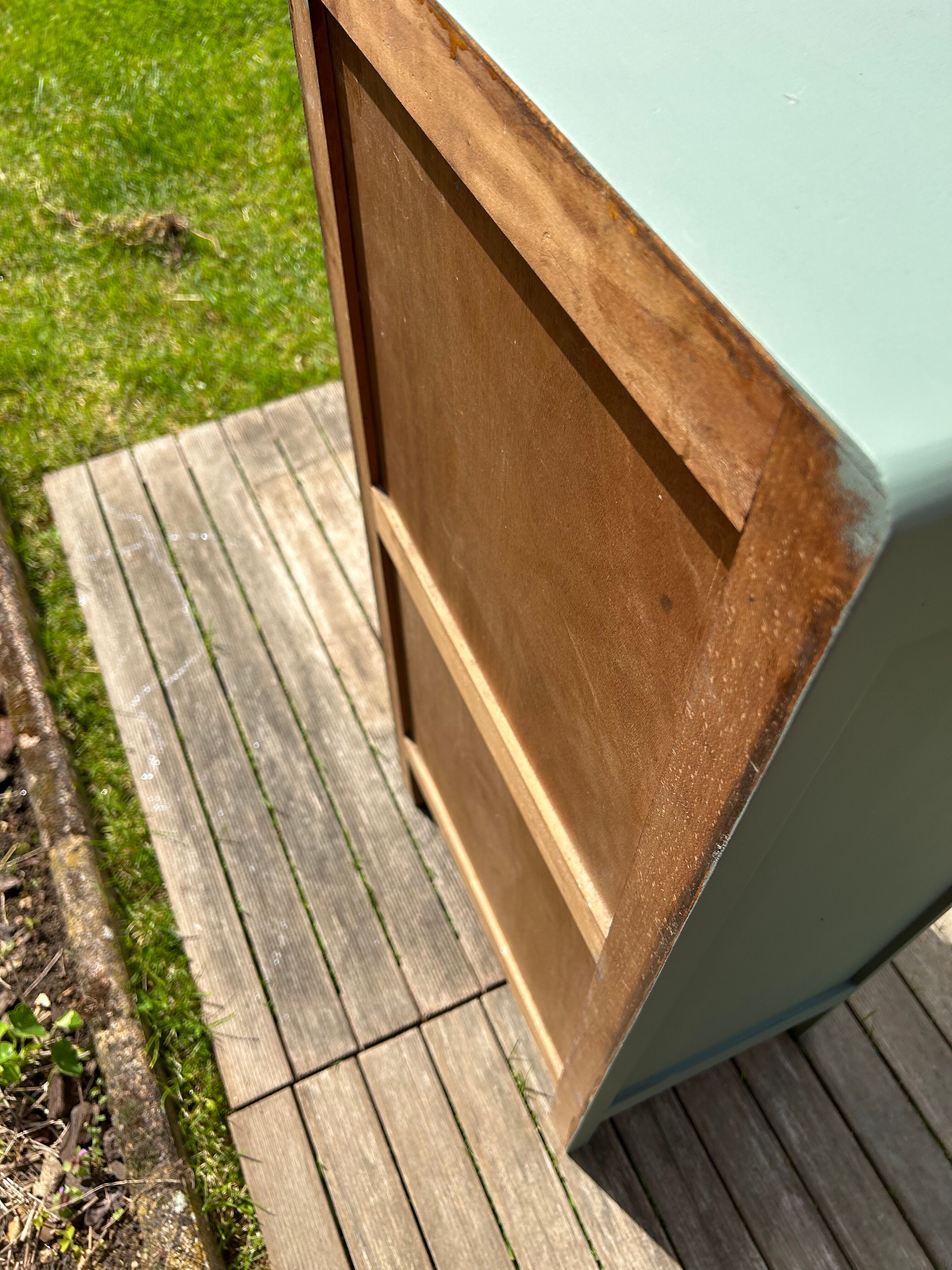 Chiffonier vintage 1950 couleur vert cèdre