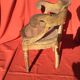 Louis XVI-style wooden desk and canage