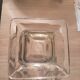 Vintage Art Deco style heavy crystal pitcher, square base.