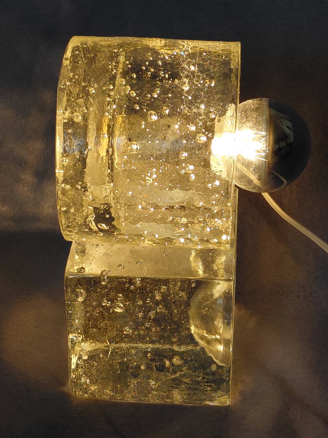 Albano Poli "ice block" table lamp