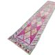 Tapis de couloir Oushak multicolore doux, 75 x 397 cm