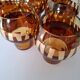 Carafe and its amber/golden glasses from the 70s.